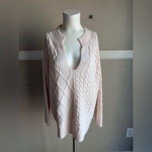 MISSLOOK Women's Light Pink V-Neck Sweater